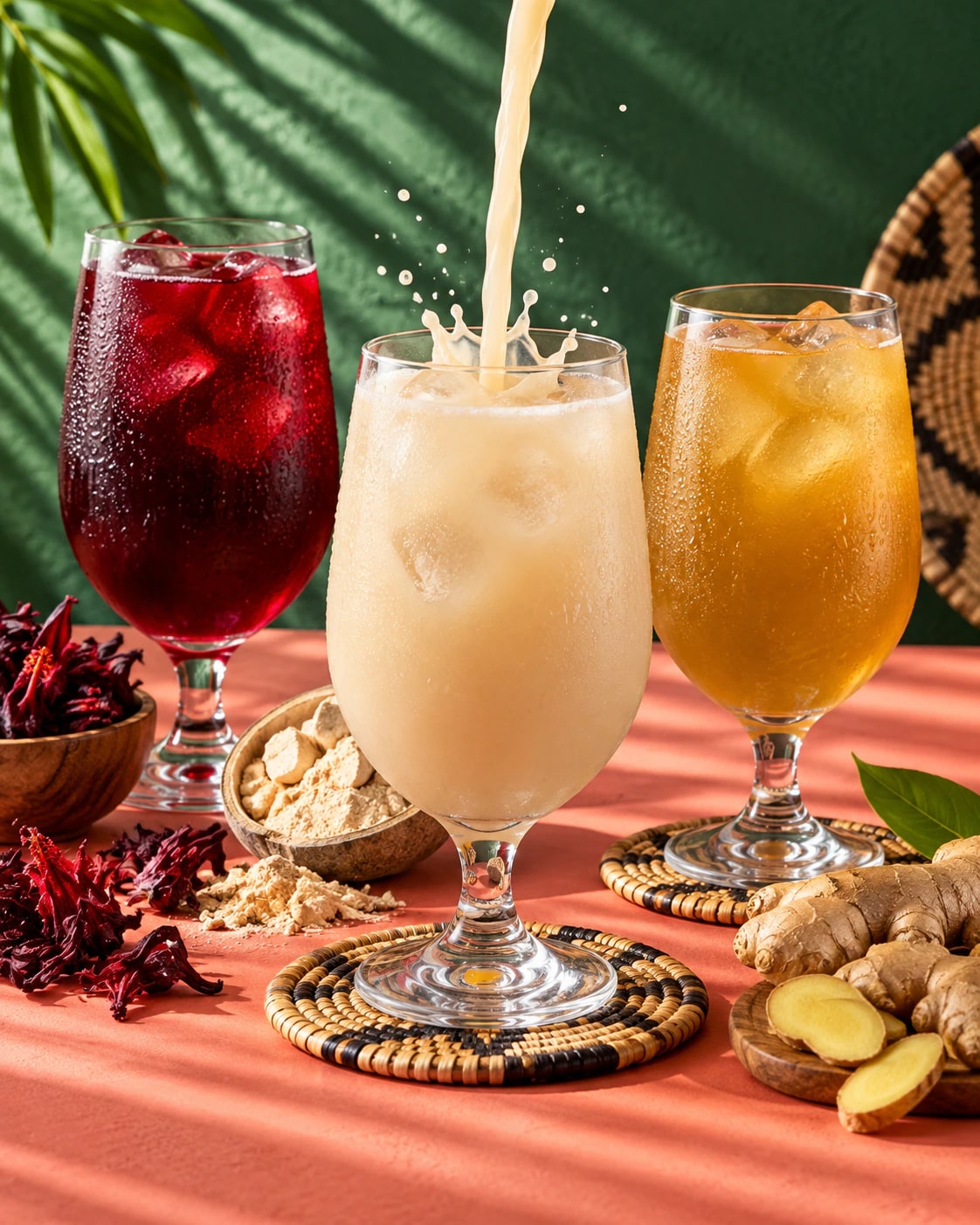 Bissap, bebida de baobab y jengibre